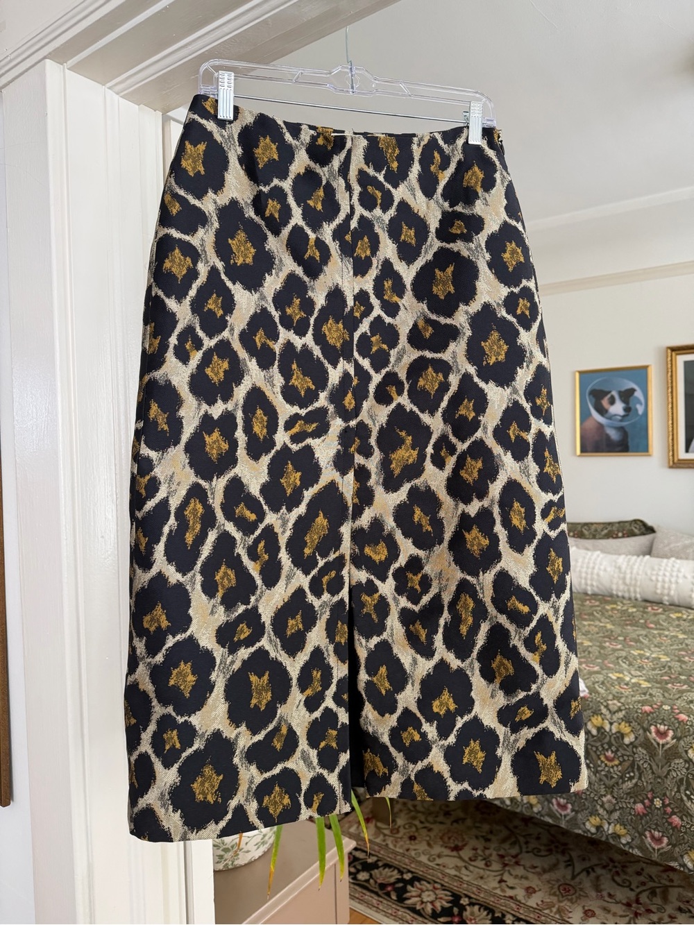 Sezane leopard brocade skirt size 38/6